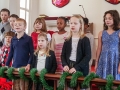 Children's choir sang when Bishop Bickerton visited