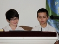 Hunter and Chris during cross liturgy