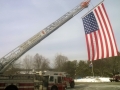 East Granby ladder truck flies a big flag