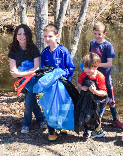 Part of our rail trail clean-up crew