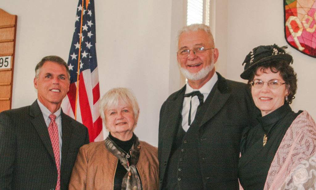 Rev. Ken Kieffer, former 61st Rep. Ruth Fahrbach with Pastor Kelvin Jones and JoAnne