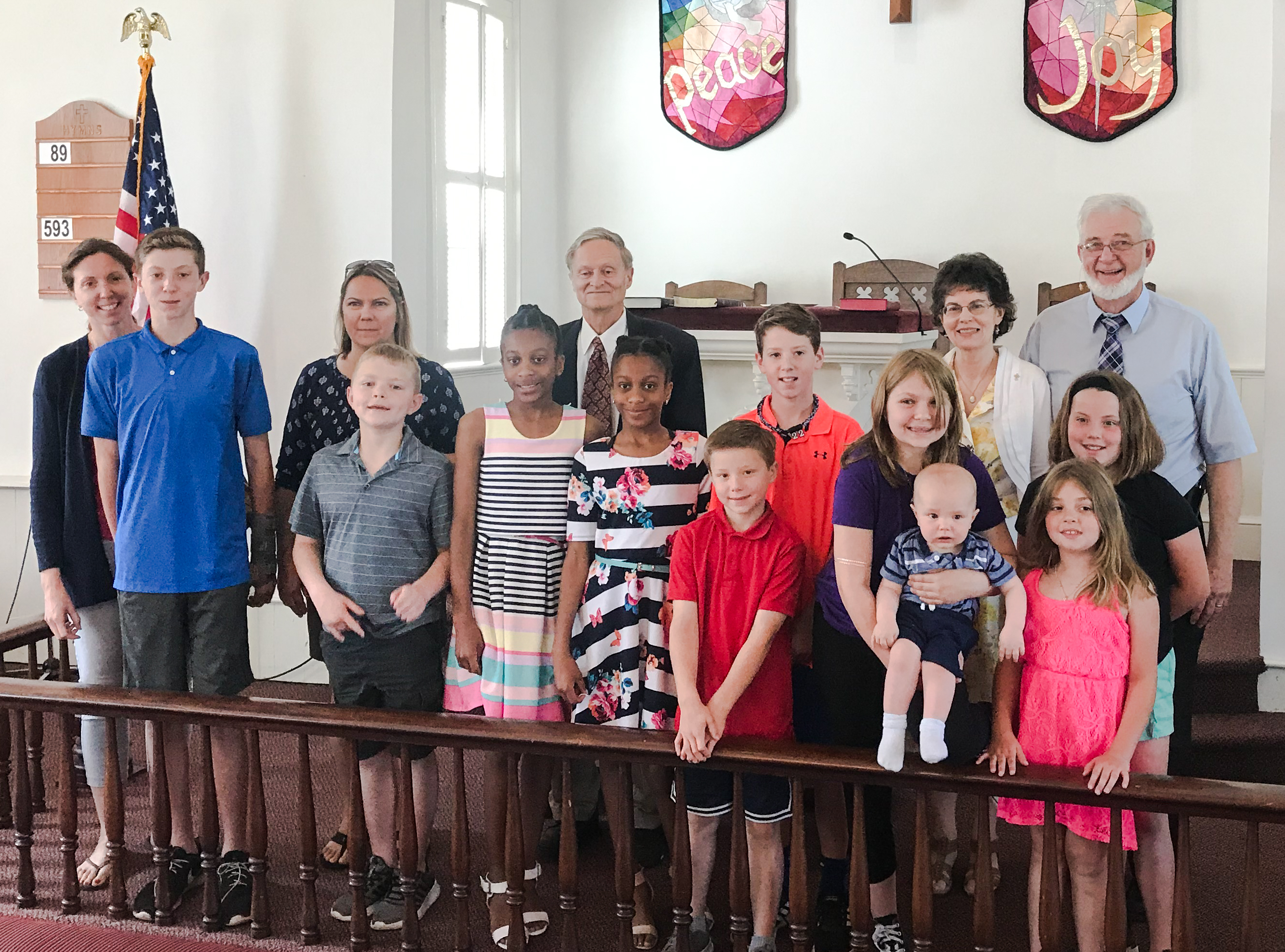 Children and teachers on Children's Sunday