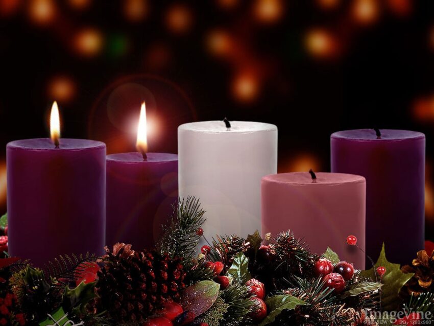 Advent wreath week 2