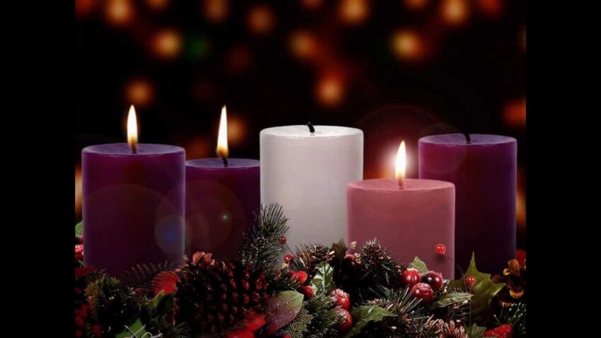 Advent week three candles