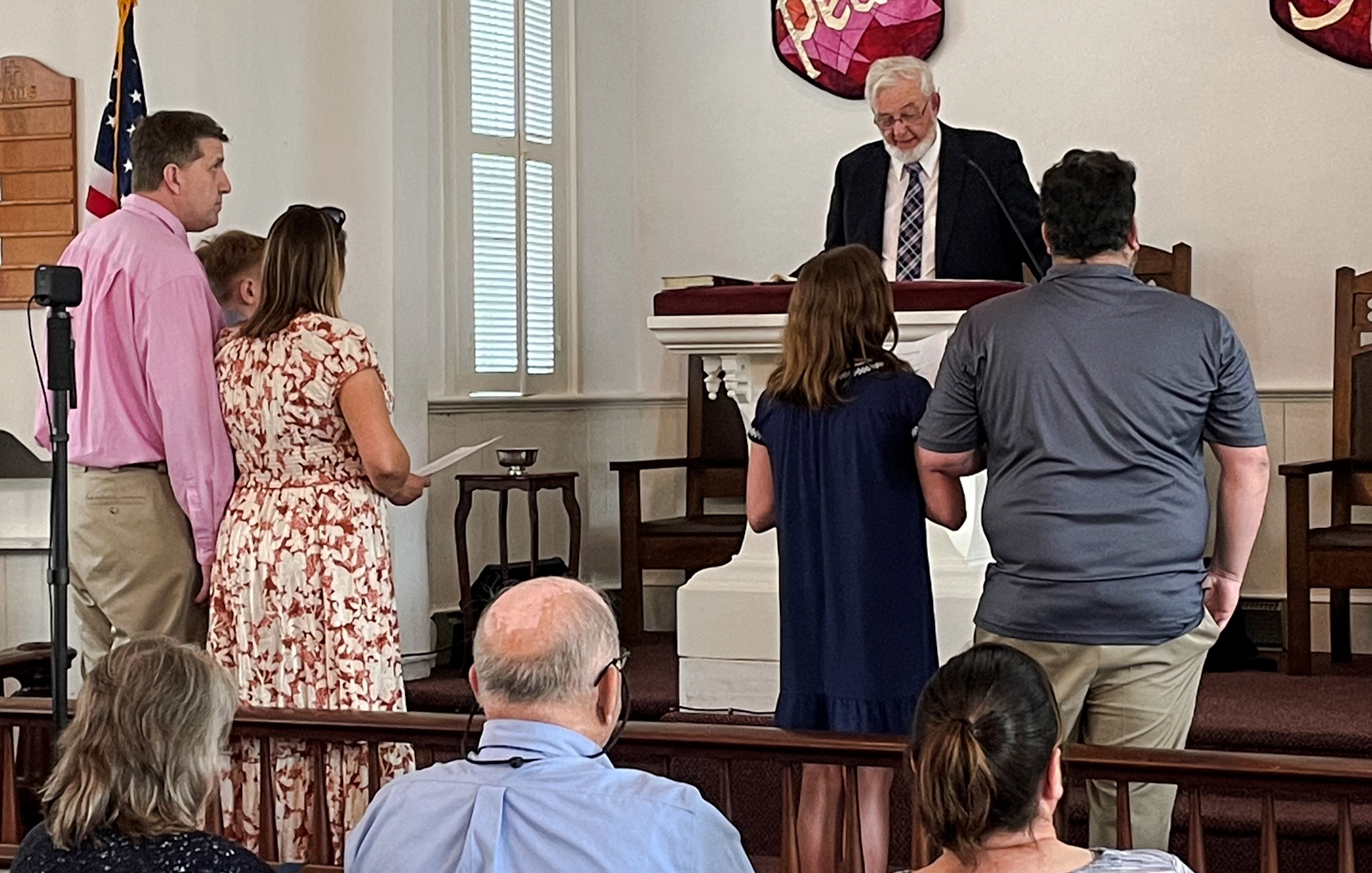 Pastor Jones leads confirmation liturgy