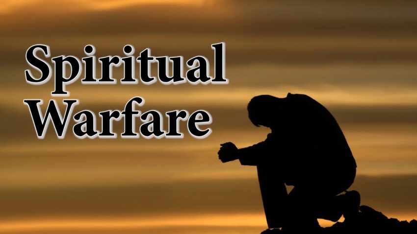 person in prayer as an example of spiritual warfare