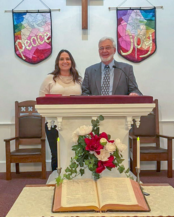 First Selectwoman Wimpfheimer and Pastor Jones